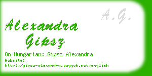 alexandra gipsz business card